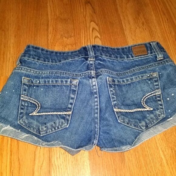 American Eagle Paint Splash Denim Shorts - Picture 4 of 8